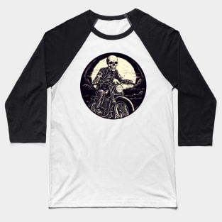 Cool Skeleton Motorcycle Baseball T-Shirt